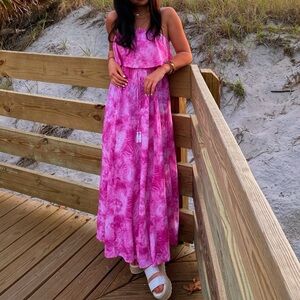 Tie dye maxi dress size xs